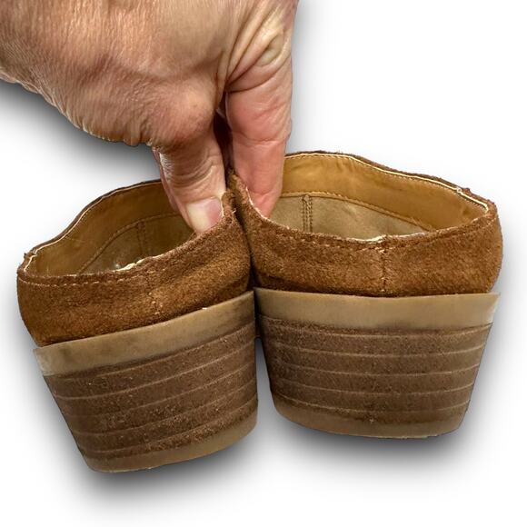 Crown Vintage Nance Suede Mules Low Heel Pointed Toe Slip On Bootie Brown 7 M - Picture 6 of 8